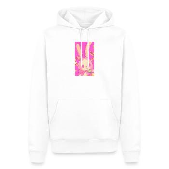 Pastell Osterhase Rosa Osterei - Männer Premium Bio Hoodie - Weiß - Vorne - Nico (187cm)