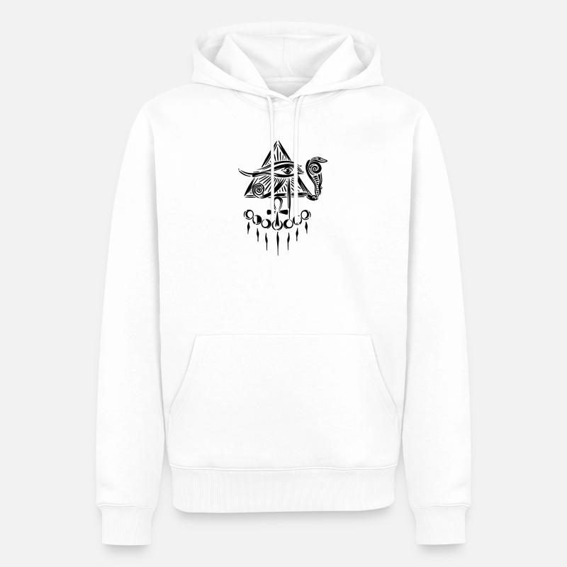 Œil d’Horus Œil d’Horus - Sweat à capuche Premium bio Homme - blanc