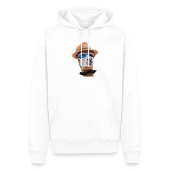alpaca hut sonnenbrille fliege - Männer Premium Bio Hoodie - Weiß - Vorne - Nico (187cm)