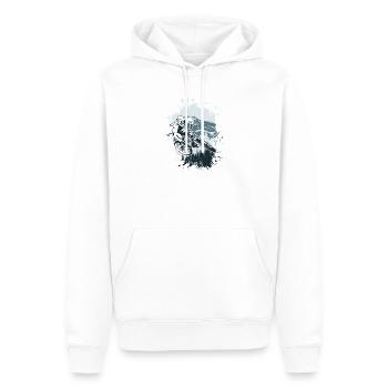 Alpine VTT Splash Ride - Sweat à capuche Premium bio Homme - blanc - Devant - Nico (187cm)