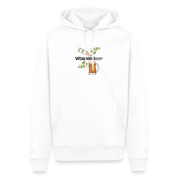 VitaminBeer - Männer Premium Bio Hoodie - Weiß - Vorne - Nico (187cm)