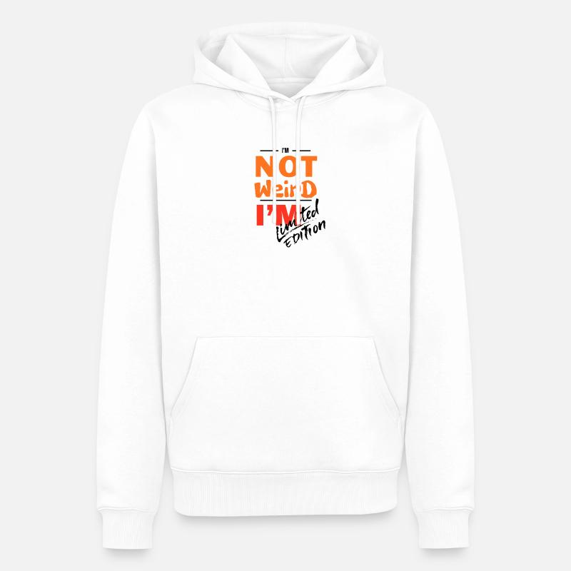 Pas bizarre, je suis Bold Gradient - Sweat à capuche Premium bio Homme - blanc