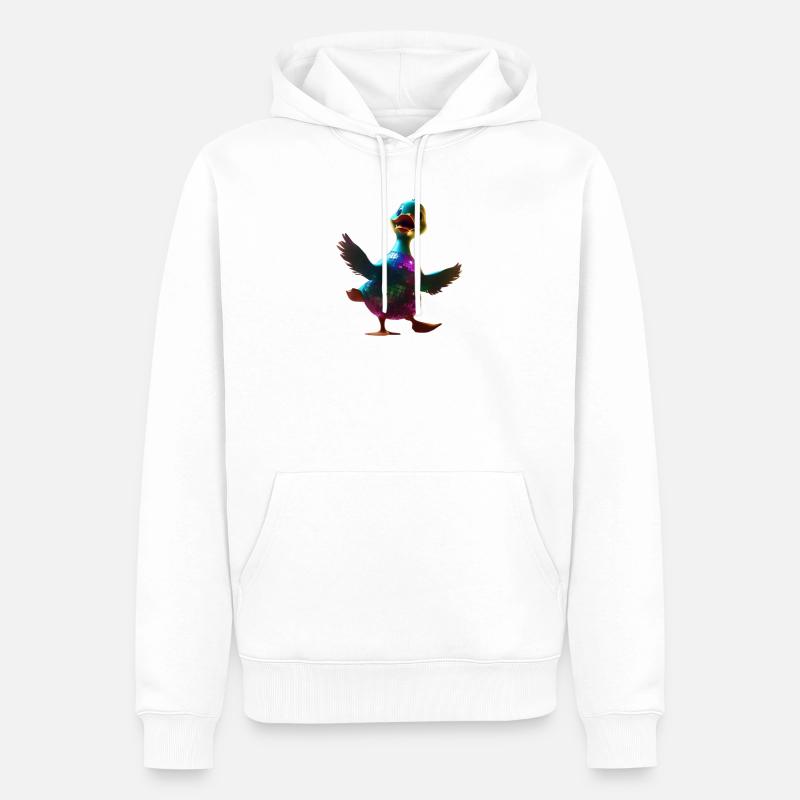 Canard dansant - Sweat à capuche Premium bio Homme - blanc