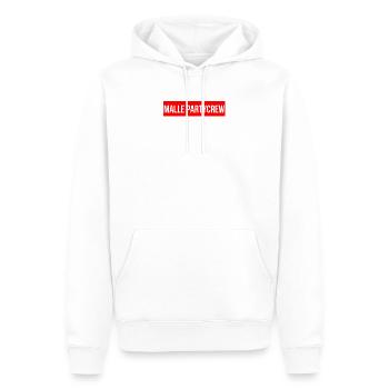 Malle Party Besætning - Herre Premium økologisk hoodie - hvid - Foran - Nico (187cm)