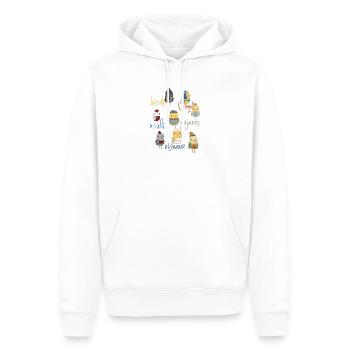 Illustration pour enfants d’oiseaux en dessin animé - Sweat à capuche Premium bio Homme - blanc - Devant - Nico (187cm)