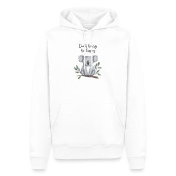 Don't Hurry, Be Happy - Aquarell Koala - Männer Premium Bio Hoodie - Weiß - Vorne - Nico (187cm)