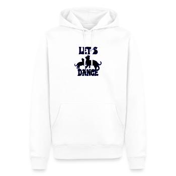 Les chats dansent ensemble - Sweat à capuche Premium bio Homme - blanc - Devant - Nico (187cm)