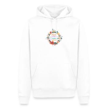 GLÜCK IST WENN MAN EINE TRAUZEUGIN WIE DICH HAT! - Männer Premium Bio Hoodie - Weiß - Vorne - Nico (187cm)