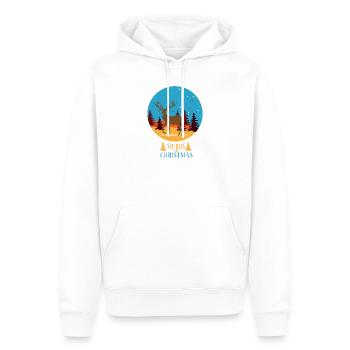 Frohe Weihnachten - Männer Premium Bio Hoodie - Weiß - Vorne - Nico (187cm)