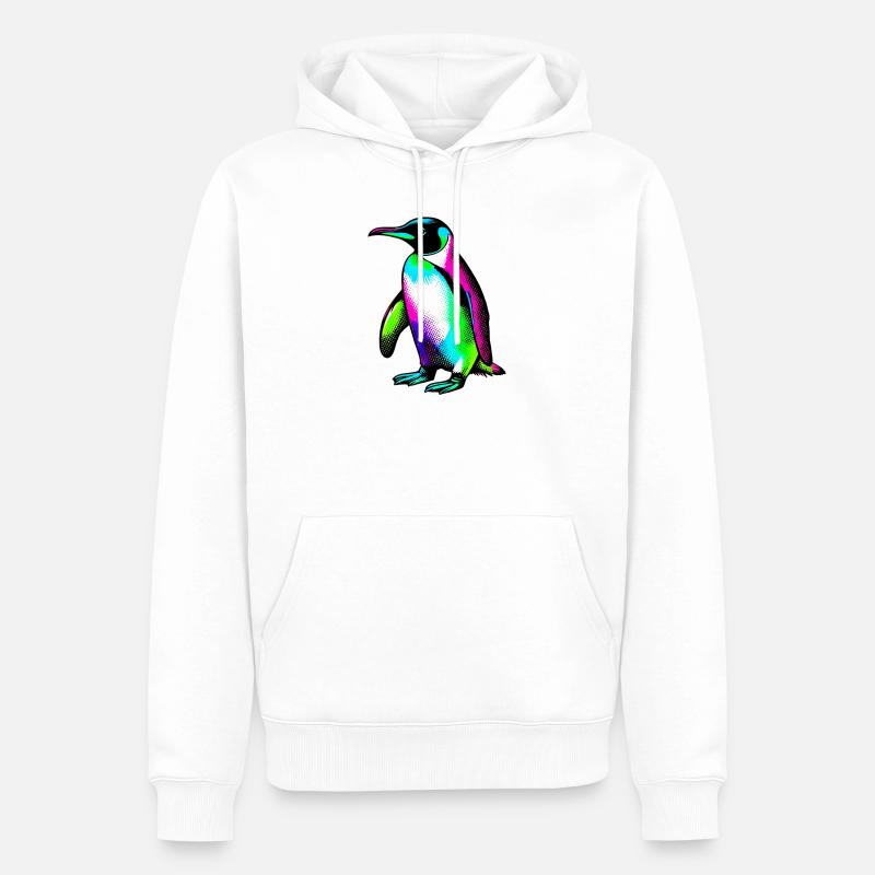Pingouin - Sweat à capuche Premium bio Homme - blanc
