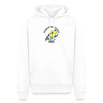 Tourism and travel - Men’s Premium Organic Hoodie - white - Front - Nico (187cm)