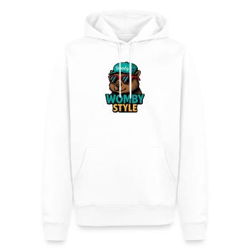 Castor style Womby avec lunettes de soleil - Sweat à capuche Premium bio Homme - blanc - Devant - Nico (187cm)