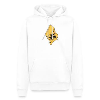 Södermanland, Schweden – Stolz auf die Einfachheit - Männer Premium Bio Hoodie - Weiß - Vorne - Nico (187cm)