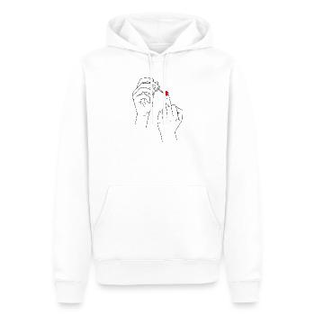 Girl Power Stinky Finger Femmes Puissance Sûr de soi - Sweat à capuche Premium bio Homme - blanc - Devant - Nico (187cm)