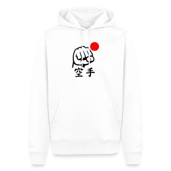 Karate Faust / Fist - Männer Premium Bio Hoodie - Weiß - Vorne - Nico (187cm)