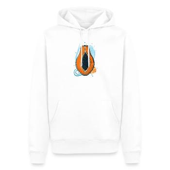 Papaya - Männer Premium Bio Hoodie - Weiß - Vorne - Nico (187cm)