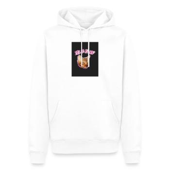 Imprimé chat drôle - Sweat à capuche Premium bio Homme - blanc - Devant - Nico (187cm)