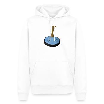 2025-EISSTOCK-hellblau - Männer Premium Bio Hoodie - Weiß - Vorne - Nico (187cm)