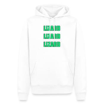 Echsen-Echo - Männer Premium Bio Hoodie - Weiß - Vorne - Nico (187cm)