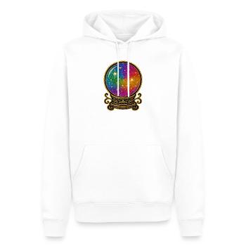 Regenbogen Kristallkugel Glamour | Glaskugel - Männer Premium Bio Hoodie - Weiß - Vorne - Nico (187cm)