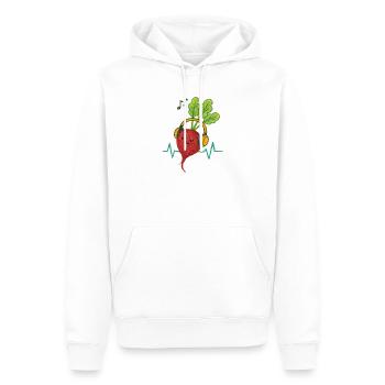Beet Beats et casques d’écoute - Sweat à capuche Premium bio Homme - blanc - Devant - Nico (187cm)