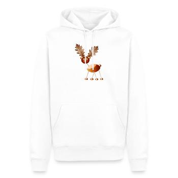 Lustiges Kastanien-Rentier – Bastelspaß & Kindheit - Männer Premium Bio Hoodie - Weiß - Vorne - Nico (187cm)