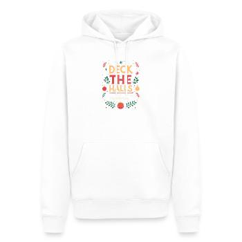 Deck the Halls en Joie - Sweat à capuche Premium bio Homme - blanc - Devant - Nico (187cm)