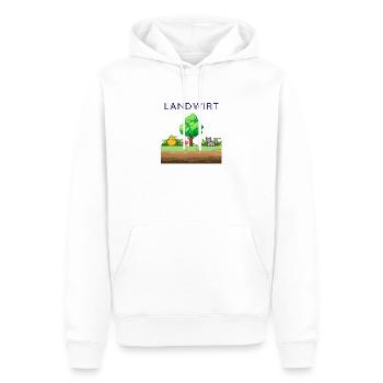Landwirt Pixelwelt Ländliche Szene - Männer Premium Bio Hoodie - Weiß - Vorne - Nico (187cm)