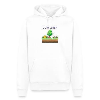 Dorflleben Pixelwelt - Männer Premium Bio Hoodie - Weiß - Vorne - Nico (187cm)