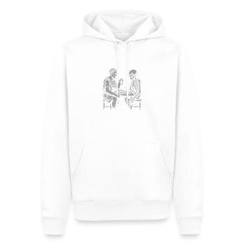 Duel d’échecs de César - Sweat à capuche Premium bio Homme - blanc - Devant - Nico (187cm)