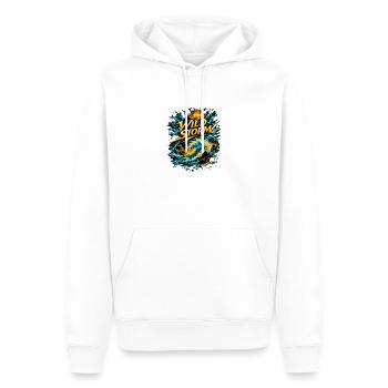 Wild Storm Sea-like Kraft - Männer Premium Bio Hoodie - Weiß - Vorne - Nico (187cm)
