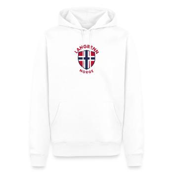 Norwegen-Langlauf-Wappen - Männer Premium Bio Hoodie - Weiß - Vorne - Nico (187cm)