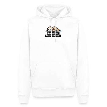 Paresseux paresseux : Pas aujourd’hui - Sweat à capuche Premium bio Homme - blanc - Devant - Nico (187cm)