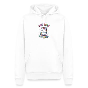 100e jour d’école 100 jour d’école des enfants - Sweat à capuche Premium bio Homme - blanc - Devant - Nico (187cm)