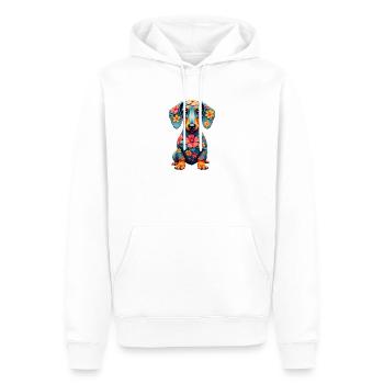 Dackel Dachshund Tekel - Männer Premium Bio Hoodie - Weiß - Vorne - Nico (187cm)