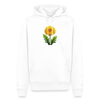 Dandelion - Men’s Premium Organic Hoodie - white - Front - Nico (187cm)