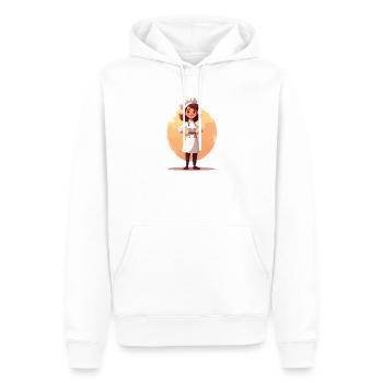 Köchin - Männer Premium Bio Hoodie - Weiß - Vorne - Nico (187cm)