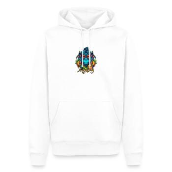 Neon-Tropenaffe Kopf - Männer Premium Bio Hoodie - Weiß - Vorne - Nico (187cm)