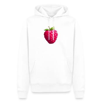 Himbeere - Männer Premium Bio Hoodie - Weiß - Vorne - Nico (187cm)