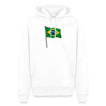 Art du drapeau brésilien - Sweat à capuche Premium bio Homme - blanc - Devant - Nico (187cm)