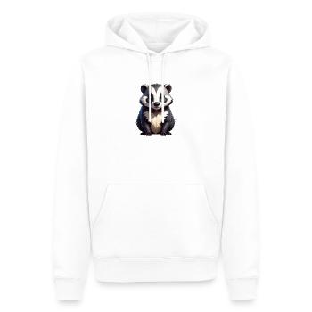 Badger - Men’s Premium Organic Hoodie - white - Front - Nico (187cm)