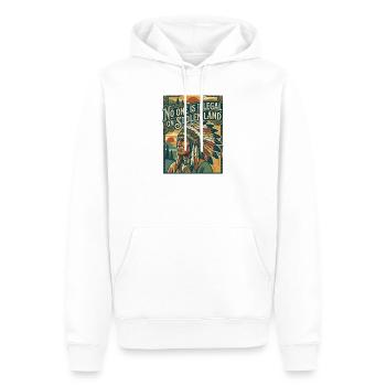 Personne n’est illégal sur des terres volées - Sweat à capuche Premium bio Homme - blanc - Devant - Nico (187cm)