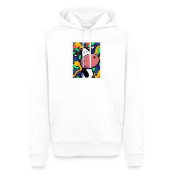 Kuh - Männer Premium Bio Hoodie - Weiß - Vorne - Nico (187cm)