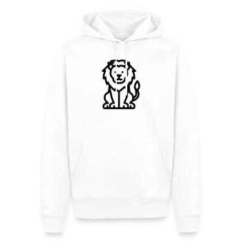 Löwe - Männer Premium Bio Hoodie - Weiß - Vorne - Nico (187cm)