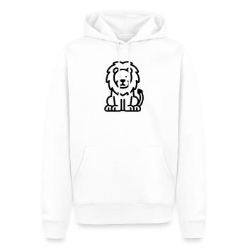Löwe - Männer Premium Bio Hoodie - Weiß - Vorne - Nico (187cm)