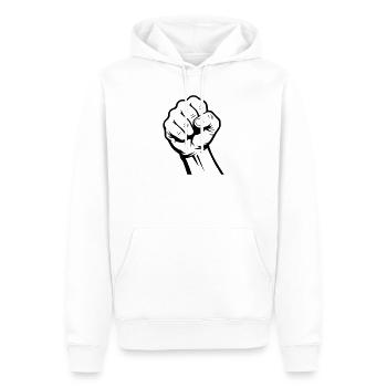 Faust - Männer Premium Bio Hoodie - Weiß - Vorne - Nico (187cm)
