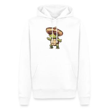Turtle Comic Funny Sombrero - Men’s Premium Organic Hoodie - white - Front - Nico (187cm)