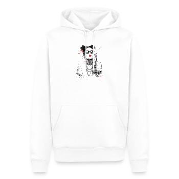 Girl Noir Queen with Red Lips - Men’s Premium Organic Hoodie - white - Front - Nico (187cm)