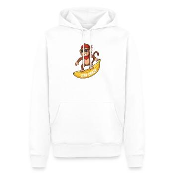 Bleib verrückter Affe auf Banana - Männer Premium Bio Hoodie - Weiß - Vorne - Nico (187cm)