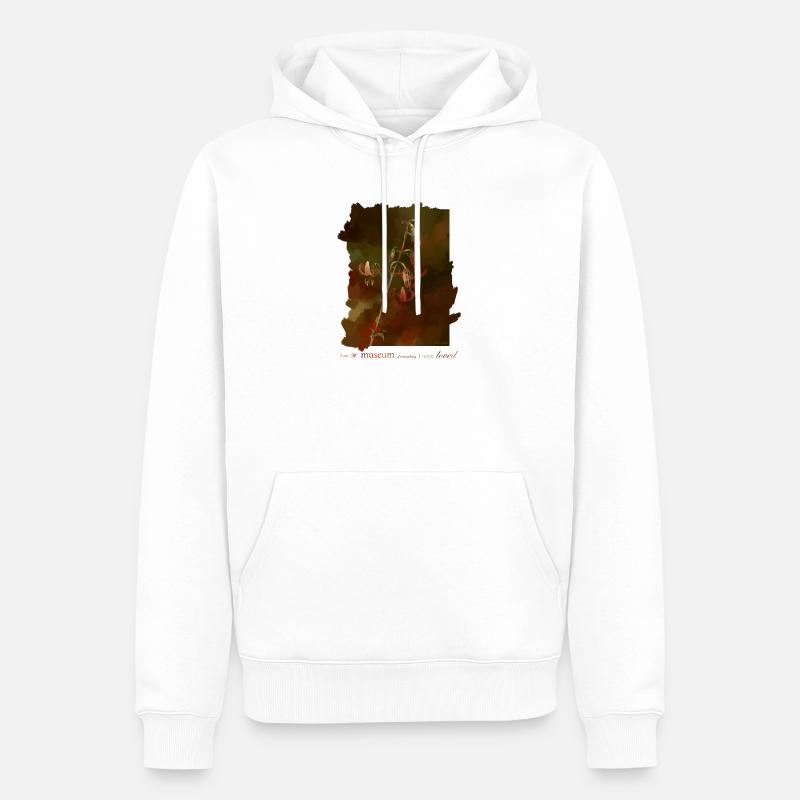 Lys - Sweat à capuche Premium bio Homme - blanc